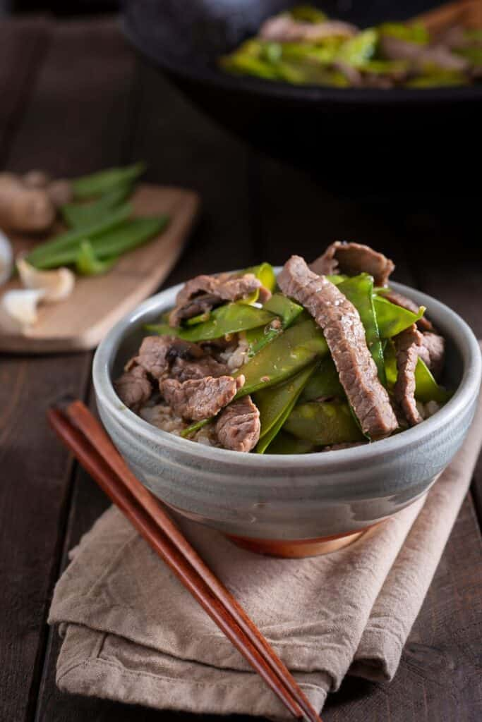 Pioneer Woman Beef with Snow Peas