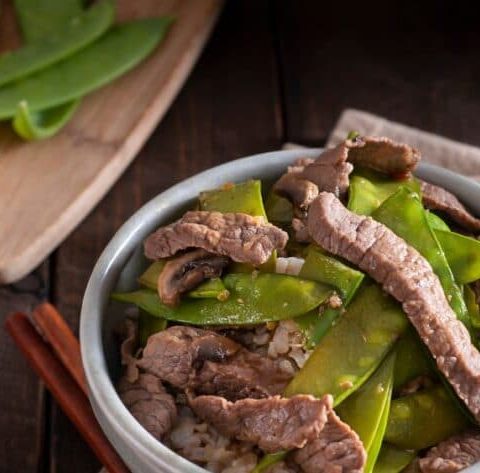 Pioneer Woman Beef with Snow Peas