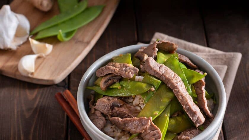 Pioneer Woman Beef with Snow Peas